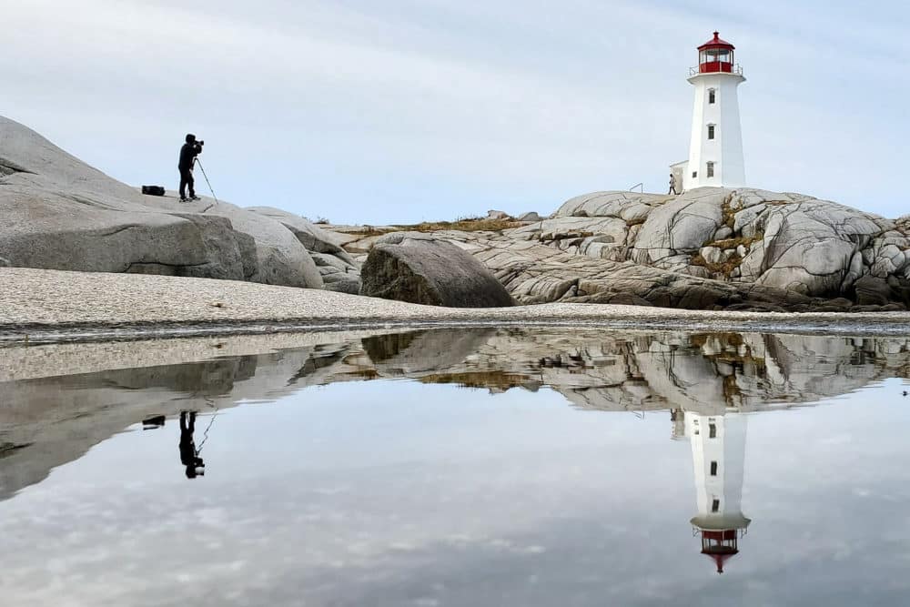 Reflections in the puddles at Peggy's Cove, NS - Images by Geordie Mott and Picture Perfect Tours